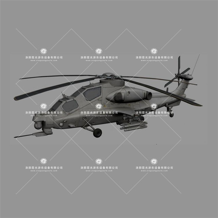 明溪武装直升机3D模型